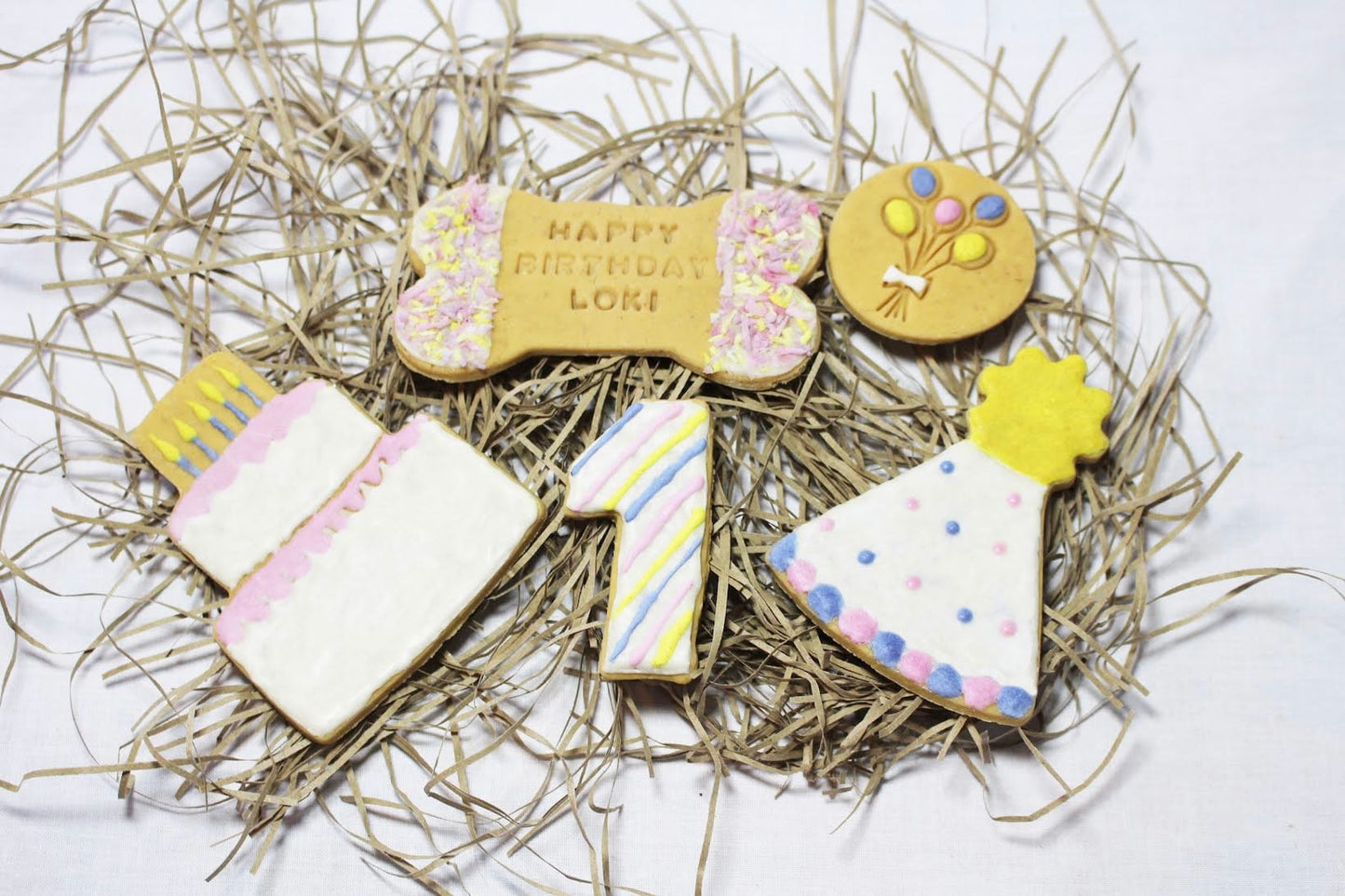 personalised dog birthday biscuit treats - 1