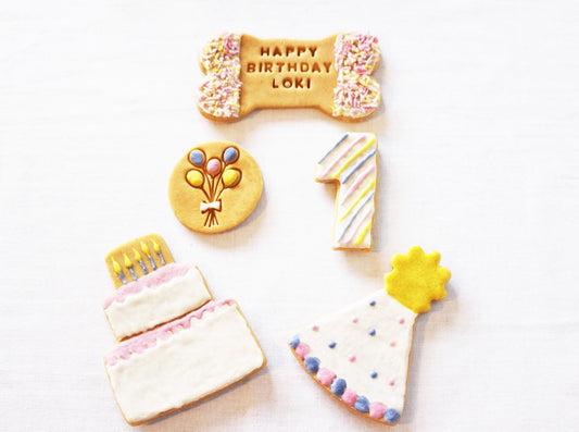 personalised dog birthday biscuit treats - 0