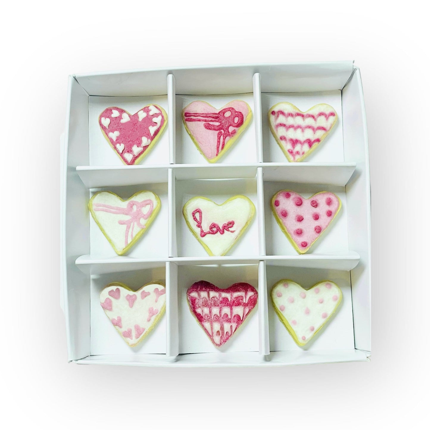 Love hearts iced dog treats gift box - 1